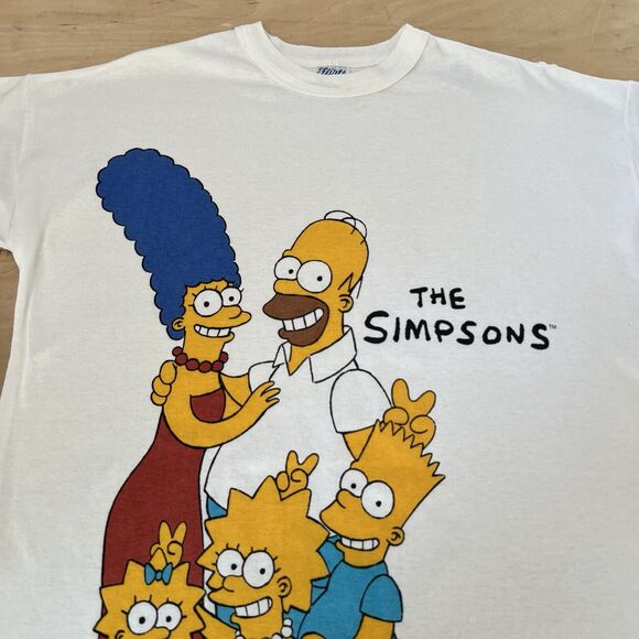 Vintage The Simpsons Sweet Dreams Shirt XL Long White 90s Cartoon Promo Sleeping - Picture 3 of 10